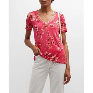 Johnny Was Pink Floral Blouse